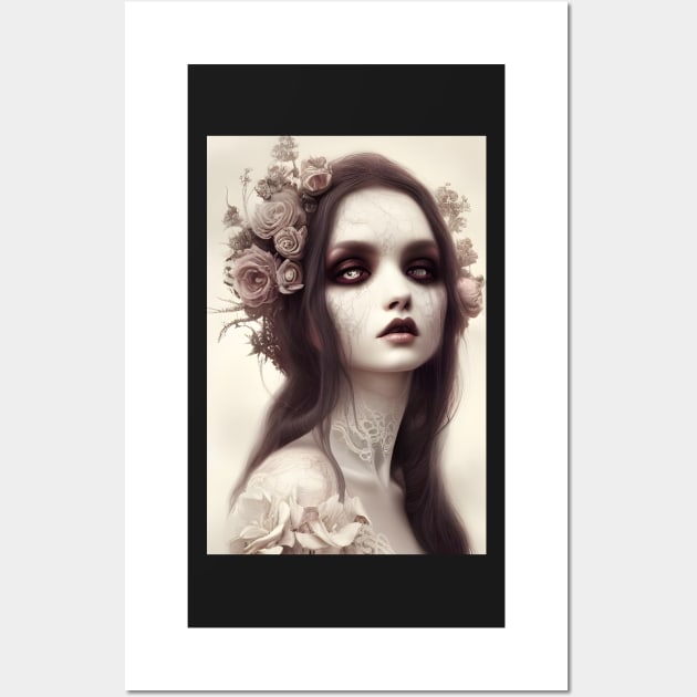 Pale goth girl Wall Art by FineArtworld7